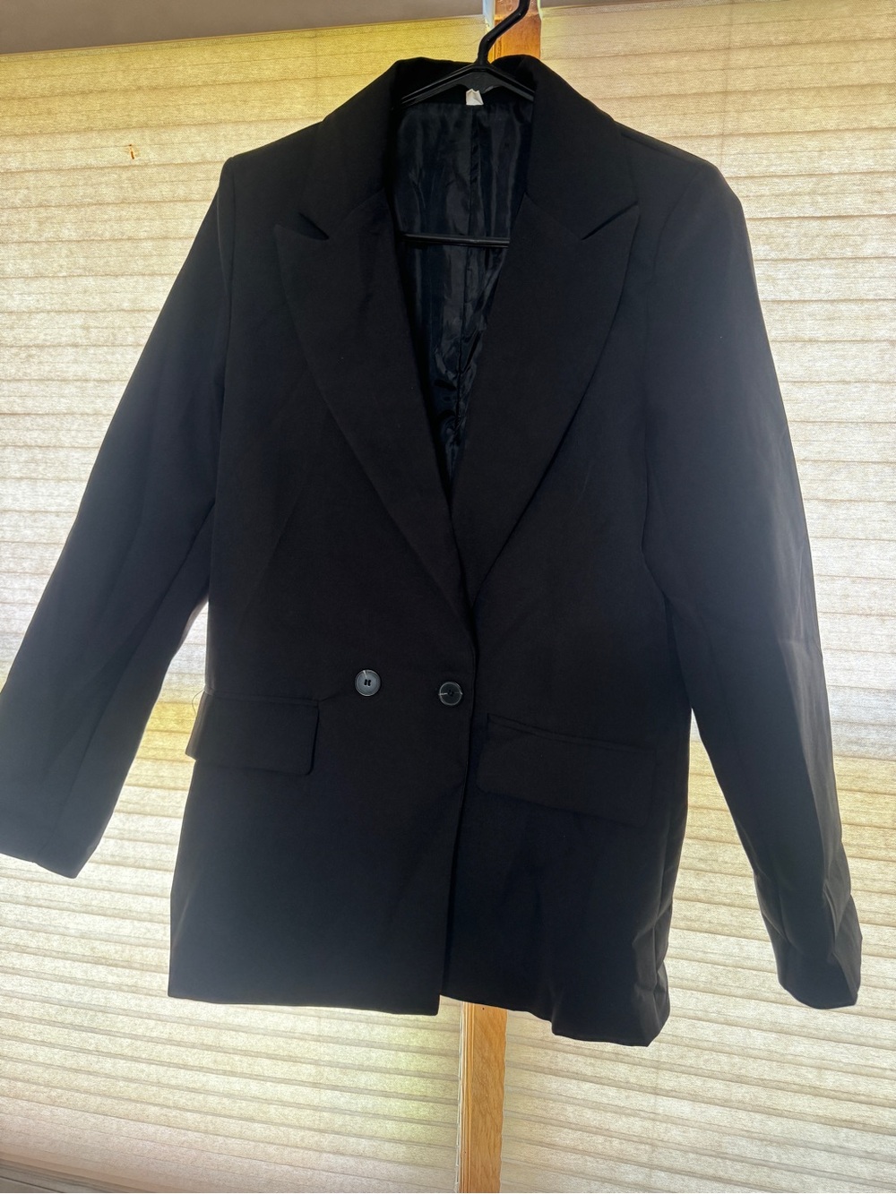 SHEIN Black Two-Button Tailored Blazer